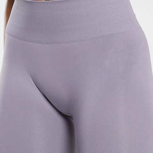 <b>High</b> <b>Waist</b> Seamless Knitted <b>Leggings</b> Solid Color Breathable Anti-Bacterial Vintage Ankle-Length Women's Plus Size Yoga Pants - Product Image 4
