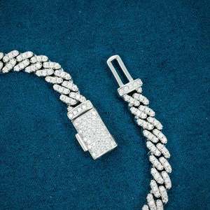 Pulsera de Lujo con Diamantes de Imitación de 6mm, Estilo Cubano, para Hombre, Plata, Joyería Hip Hop - Product Image 2