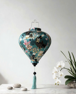 Linterna Decorativa de Seda Vietnamita con Marco de Bambú para Decoración de Eventos, Bodas y Adornos Colgantes - Product Image 4