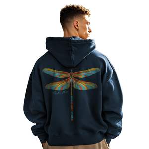 เสื้อฮู้ดไหมพรมบุซับในทรงโอเวอร์ไซส์สำหรับผู้ชายรุ่นใหม่ล่าสุด ไซส์พลัส สไตล์สตรีทแวร์สำหรับฤดูหนาว ดีไซน์โดดเด่น - Product Image 2