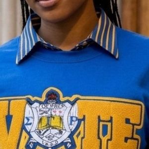 Women <b>Royal</b> <b>Blue</b> Printed Crewneck Sweater Soft Knit Pullover Breathable Embroidered Letter Graphic Casual Winter Fashion <b>Top</b> - Product Image 6