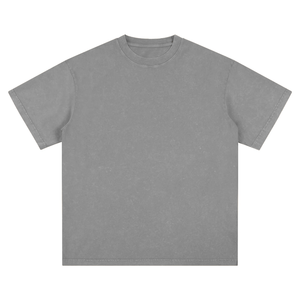 T-shirt Oversize 100% Coton Lourd, Tissu Lavé, 210 GSM, Col Rond, Manches Courtes, Vierge, OEM - Product Image 4