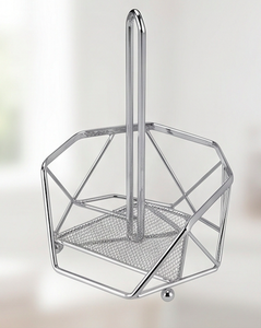 Modern Stainless Steel Hexagon <b>Paper</b> Holder Free Standing <b>Kitchen</b> Towel Dispenser Minimalist Design For <b>Kitchen</b> And Bathroom Use - Product Image 2