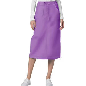 Jupe de travail violette pour femmes, en coton et polyester tissé, pantalon d'uniforme d'hôpital pour usage médical - Product Image 1