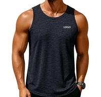 Camiseta sin Mangas para Hombre, Transpirable, de Secado Rápido, Cuello Redondo, para Gimnasio, Running, Ropa Deportiva, Logotipo Personalizado, 100% Algodón, Serigrafía