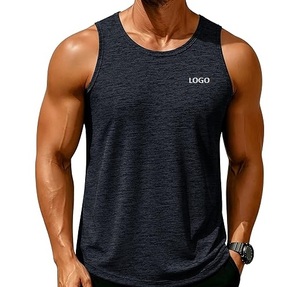 Camiseta sin Mangas para Hombre, Transpirable, de Secado Rápido, Cuello Redondo, para Gimnasio, Running, Ropa Deportiva, Logotipo Personalizado, 100% Algodón - Product Image 6