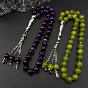 Chapelet de prière islamique en résine écologique avec perles d'ange, vente en gros - Product Image 4