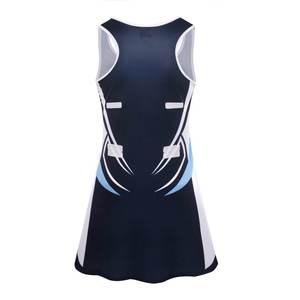 Vestido Deportivo Sublimado para Mujer, Diseño Geométrico en Rosa, Negro y Blanco, Transpirable, de Poliéster, para Jóvenes, con Logotipo - Product Image 4