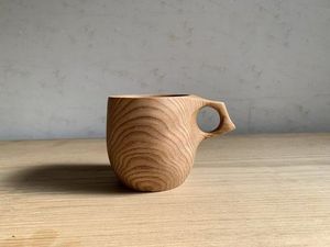 Handmade Wooden Mug Natural Solid Wood Coffee <b>Cup</b> Rustic Finish Eco Friendly Drinking Mug <b>for</b> Home Kitchen - Product Image 2