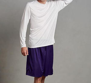 Shorts de basketball en toile 100 % maille, personnalisables, à double ligne, taille élastique, respirants, avec logo frontal – Nouveauté très demandée - Product Image 6