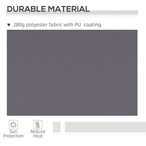 Toldo Retráctil Manual de 3.6m x 3m, Protección Solar para Exteriores, Diseño Versátil Ajustable, Material de PVC, 5m Máx. para Terrazas - Product Image 4