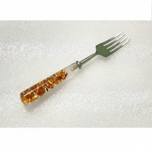 Juego de tenedores de acero inoxidable hechos a mano y personalizados con mango de acrílico para bodas, eventos, restaurantes, juego de accesorios de cocina modernos. - Product Image 4