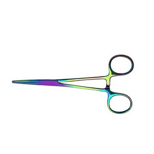 Pinzas Hemostáticas Rectas de 5.5 Pulgadas, Multicolor, de Titanio, Acero Inoxidable Alemán de Grado Quirúrgico, Instrumento Quirúrgico Manual con Certificación CE - Product Image 5