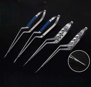 Tijeras Microquirúrgicas Manuales en Forma de Pistola de Acero Inoxidable y Titanio, Instrumento de Plástico para Cirugía Cerebral de Dentavex - Product Image 3