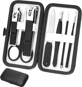 Professional Manicure Set Stainless Steel <b>Nail</b> Clippers Kit With Case Purple Handle Durable Grooming Tools For <b>Nail</b> Care - Product Image 3