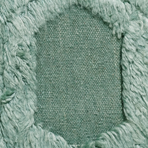 Tapis texturé sur mesure vert sauge à bords asymétriques avec motif hexagonal en nid d'abeille pour hôtel, villa, salon - Product Image 3