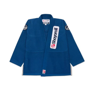 Pantalon de BJJ bleu pour bébés garçons Shoyoroll, coupe régulière, extensible, nylon et élasthanne, vêtements d'arts martiaux pour nourrissons et tout-petits - Product Image 1