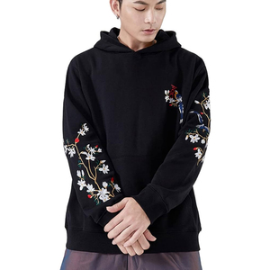 Sweats à capuche légers pour hommes, brodés, en coton mélangé, de qualité supérieure, vente en gros - Product Image 1