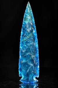 Wholesale Aqua Blue Obsidian Arrowhead Handmade Gemstone Stone Collectible - Product Image 5