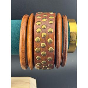 RR Enterprises - Brazaletes Étnicos Hechos a Mano con Madera para Mujer, Accesorios de Moda Tradicionales, Joyería Hecha en India - Product Image 6