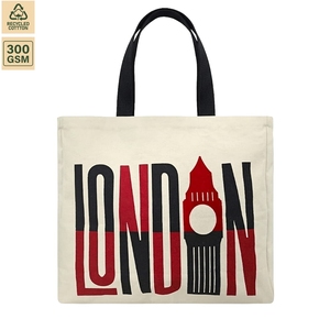 Sac fourre-tout de plage en toile de coton 300 GSM, 51x45x11 cm, avec logo personnalisé, vente en gros, OEM, marque privée, commande en gros, modèle SS34 - Product Image 1