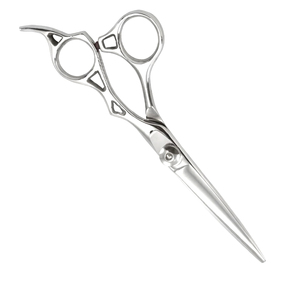 wholesale High Quality Hair Cutting <b>Scissors</b> Ergonomic Offset Handle Professional Salon Barber Shears OEM Manufacturer - Product Image 3