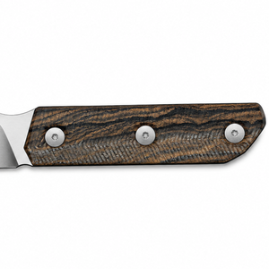Cuchillos de caza hechos a mano con hoja fija, mango de madera marrón texturizado, hoja de acero afilada, cuchillos para acampar al aire libre y senderismo. - Product Image 3