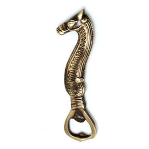 Ouvre-bouteille artisanal en laiton massif, finition antique, outil de bar à bière et soda en métal, cadeau décoratif unique pour la cuisine, en promotion - Product Image 1