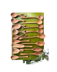 Natural Finish Coconut Wood Wooden Spoon Flatware from Vietnam Excellent for Dessert Serving and Retail Cooking <b>Kitchen</b> Tool - Product Image 1