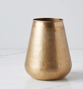 Florero Moderno de Metal de Cobre Martillado para Mesa de Comedor, Sala de Estar, Templo, Oficina y Decoración de Celebraciones de Lujo - Product Image 1