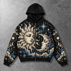 Sudaderas con Capucha con Gráficos de Dragón, Diseño Gótico, Cierre Frontal con Cremallera, Estilo Urbano, Ropa Informal, Atuendo para Festivales, Detalles Decorativos - Product Image 3