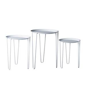 Multi-Functional Metal Nesting Side Tables Set with Durable Powder Coated Frame for Living Room and Bedroom Use - Product Image 1