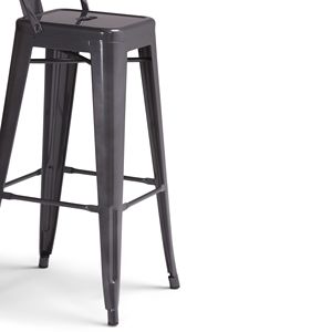 Rayne 30\" Metal Bar <b>Stool</b> Set of 2 Grey <b>Dining</b> Chairs - Product Image 4