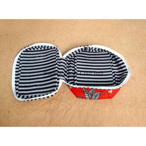 Beautiful Block Printed Quilted Cotton Vanity Bag Set Of 3 Pieces Women's Travel Cosmetic Pouch Storage Cosmetic Bags And Cases - Product Image 5