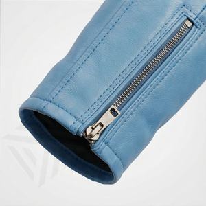 Veste de motard en cuir véritable NAI-0535A, style universitaire, veste de moto tendance, équipement de protection hivernal, couleur personnalisable - Product Image 6