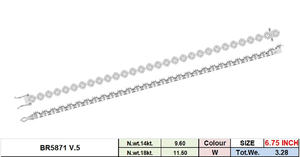 Élégant bracelet tennis pour femme en or jaune 14K, diamants naturels taille brillant 3.28CTW, plaqué rhodium, look éclatant, cadeau de fête - Product Image 3