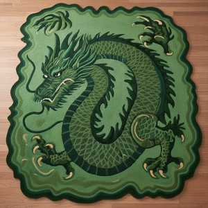 Tapis moderne en laine bouclée faite à la main, bord festonné, tufté, adapté aux animaux domestiques, antidérapant, bordure blanche, motif floral, pour salon 1 - Product Image 1