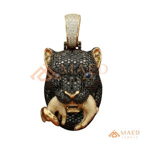Pendentif Panthère Hip Hop Plaqué Or Moissanite Iced Out Collier Rapper Bijoux Streetwear de Luxe US - Product Image 5
