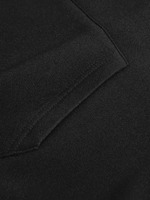 Sweat à capuche zippé en molleton de coton épais noir, coupe régulière, avec motif lettres en strass et impression numérique, haute qualité, mode hiver