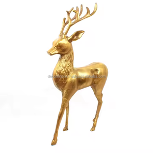 Sculpture de cerf en fonte d'aluminium sur mesure Finition brillante Décoration intérieure par Decor impex - Product Image 1