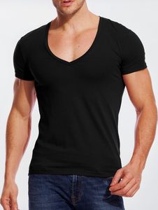 Relaxed Casual Clothing <b>Deep</b> <b>V</b> <b>Neck</b> Menswear <b>Mens</b> Everyday Comfort Fit <b>T</b> <b>Shirt</b> - Product Image 3