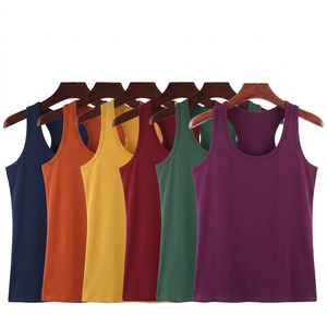 เสื้อกล้ามลำลองสำหรับผู้หญิง คอกลม แขนกุด สีพื้น เนื้อผ้านุ่ม ยืดหยุ่น ระบายอากาศได้ดี แห้งเร็ว เหมาะสำหรับออกกำลังกายในฤดูร้อน - Product Image 1