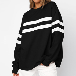 Sweat-shirts à col rond pour femmes, marque privée, fournisseur direct d'usine, en coton, en vente - Product Image 3