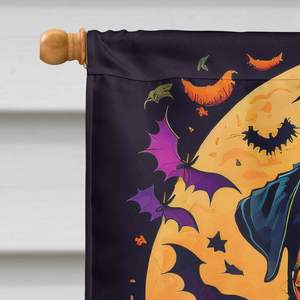 Gran Multicolor Poliéster Rottweiler Witchy Halloween Casa Bandera Porche Manga Poste Decorativo Patio Banner Obra DE ARTE Colgante de pared - Product Image 3