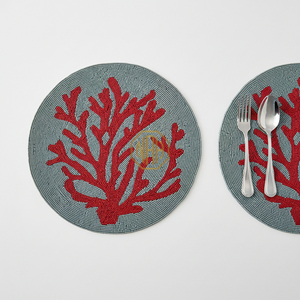 Manteles Individuales de Satén Hechos a Mano con Cuentas y Bordados Coloridos, Exportación al por Mayor, Decoración de Lujo para el Hogar, Bodas y Eventos - Product Image 5