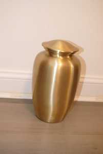 Unicorn Handicrafts Classic Golden Brass Cremation Urn with Smooth Matte Finish for Adult <b>Memorial</b> Ashes Storage Durable Metal - Product Image 6