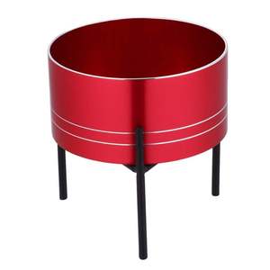 Macetas modernas de metal para interiores, juego de 2, acabado dorado, duraderas, para salas de estar, patio, porche, jardín, césped, flores - Product Image 2