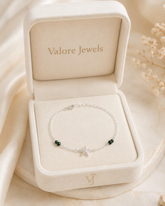 Valore Jewels Pulsera Bohemia de Plata de Ley 925 con Estrella de Mar y Cuentas de Piedras Preciosas para Mujer |   Joyería de Playa Costera - Product Image 6