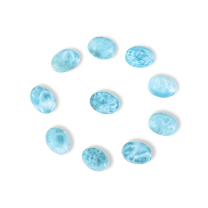 Larimar Natural del Caribe, Cabujón Suelto, Corte Redondo y Ovalado, Piedras Azules, Todos los Tamaños Calibrados Disponibles para Fabricantes de Joyería - Product Image 5
