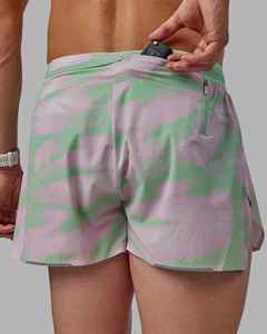 Shorts de course pour hommes à taille élastique, séchage rapide, style sportif, 100 % polyester, taille mi-haute, longueur courte, imprimé par sublimation - Product Image 5